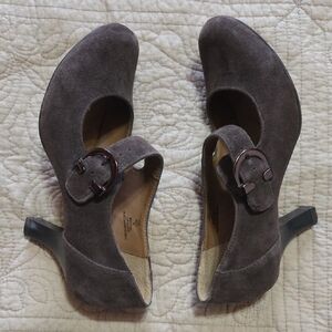 Elegant Brown Suede Women's Heels